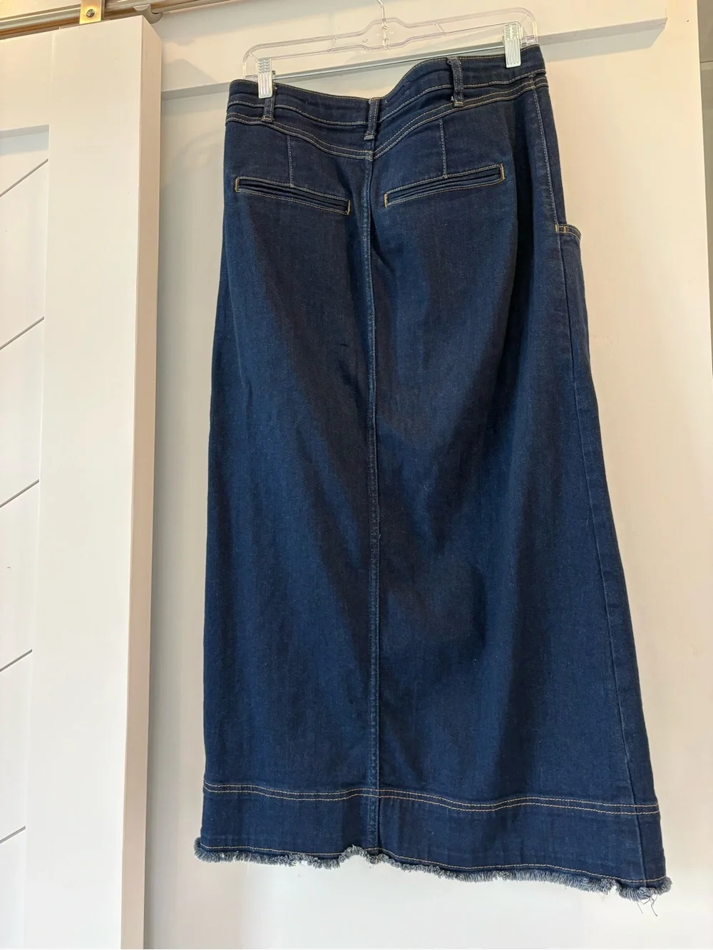 Pilcro Denim Skirt with Contrast Stitching - Picture 2 of 6